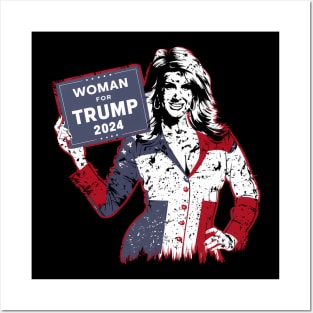 Woman For Trump 2024 Election Usa Posters and Art